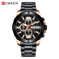 CURREN 8336 Watches Men Stainless Steel Band Quartz Wristwatch Military Chronograph Clock Male Fashion Sporty Watch Waterproof